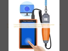 5 pollici HD touch screen monitor ispezione sonda di fibra ottica strumento di pulizia fibra finitura rivelatore di faccia