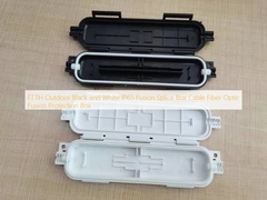 FTTH Outdoor Nero e Bianco IP65 Fusion Splice Box Cable Fiber Optic Fusion Protection Box