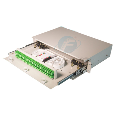 Porti di ODF 1U 24 19&quot; quadro d'interconnessione a fibra ottica con le trecce degli adattatori dello Sc APC UPC