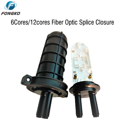 FONGKO 1 In 1 Out IP68 6 12 Cores Giunto di giunzione ottica a cupola per fibra ottica, chiusura per giunzione ottica, scatola di giunzione ottica per pozzetti