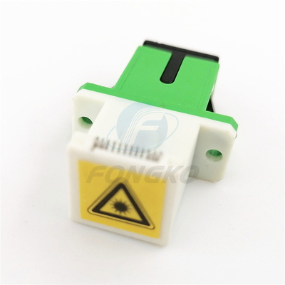 Adattatori automatici bianchi dei frammenti di proiettile del metallo di Shell di verde dell'otturatore di SX con l'adattatore a fibra ottica della flangia SC/APC