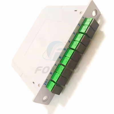 Tipo divisore a fibra ottica dell'inserzione con il tipo ottico separatore di inserzione della fibra dell'adattatore SC/APC 1*8 dello SpA