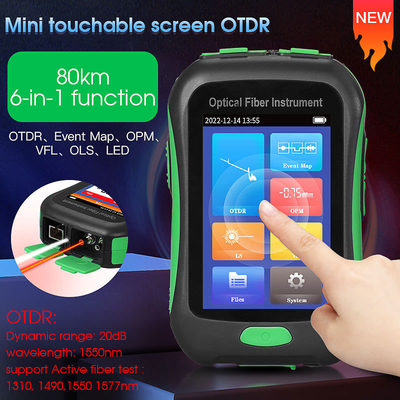 Strumento di fibra ottica OTDR Live Test attivo 1550nm 20dB 80KM di OPM VFL OLS LED