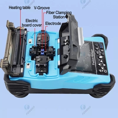 Splicer a fusione a batteria da 4800 mAh per la fusione senza soluzione di continuità dei cavi a fibra ottica