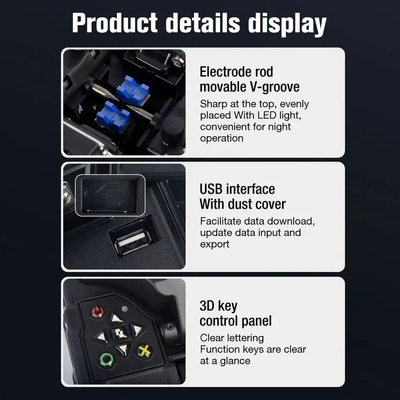 6 Motori FKEQU-161 Fibra ottica Splicer di fusione 6S FTTH Splicing Machine per Splicing veloce