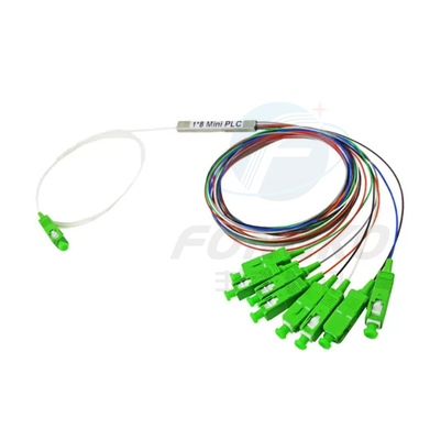 1*8 SC APC Fibra ottica PLC Splitter 1:8 Tubo in acciaio FTTH Mini PLC Splitter