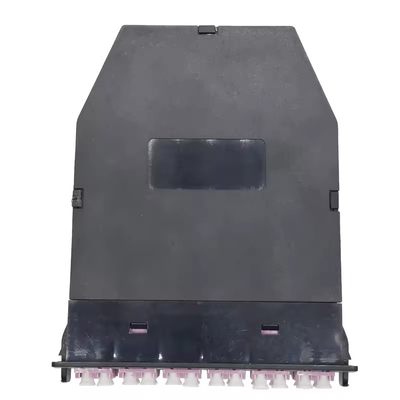 24F Black LC Duplex Multimode MPO MTP Fiber Cassette per 24 porte OM3 OM4 OS2 Patch Panel