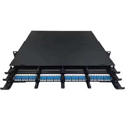 1U 144Core Simple Optical Fiber Distribution Box Patch Panel con struttura a scaffale