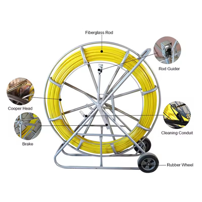 4.5-18mm Fiberglass Duct Rodder Fiber Optical Cable Pulling Machine Fiber Optic Cable Puller