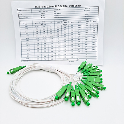 1x2 1x4 1x8 1x16 2x8 2x16 PLC Splitter PLC Fiber Optical Splitter con connettore SC APC UPC