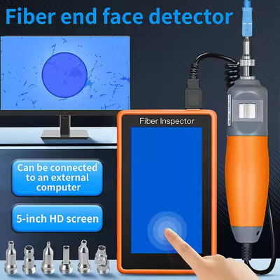 5 pollici HD touch screen monitor di ispezione sonda in fibra ottica strumento di pulizia ottica fibra fine rivelatore di faccia