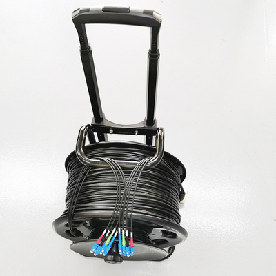 FONGKO Cavo ottico bobina di avvolgimento campo portatile Jumper di fibra ottica bobina di trascinamento di auto Pull Rod Mobile Cavo bobina di avvolgimento