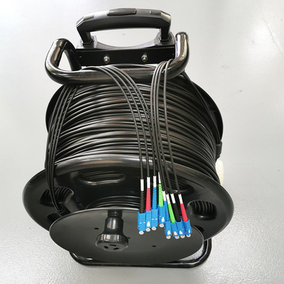 FONGKO Cavo ottico bobina di avvolgimento campo portatile Jumper di fibra ottica bobina di trascinamento di auto Pull Rod Mobile Cavo bobina di avvolgimento