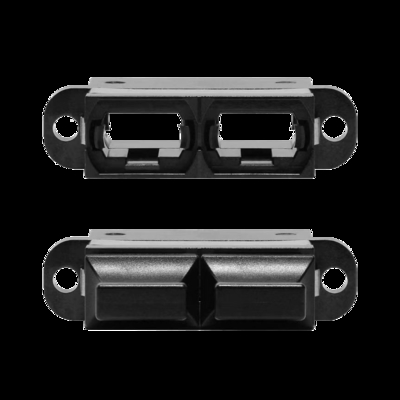 FONGKO Black Flangeless Duplex Adapter DX Flanges Fiber Optical MPO Adapter