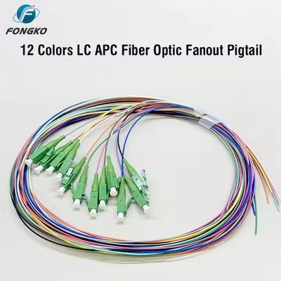 Pigtail in fibra ottica SM 12 core 0.9mm G652D PVC LC FC SC ST UPC APC