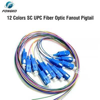 Pigtail in fibra ottica SM 12 core 0.9mm G652D PVC LC FC SC ST UPC APC