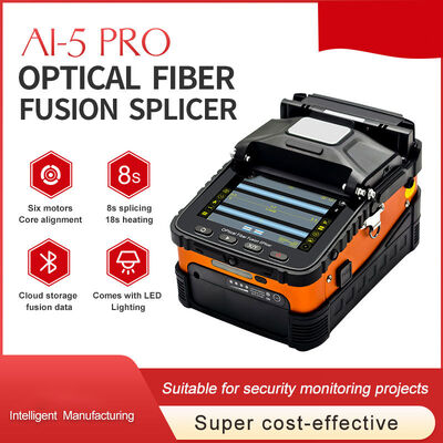 AI-5 Pro Optical Fiber Fusion Splicer 6 Motors Core Alignment for FTTH and Network Use