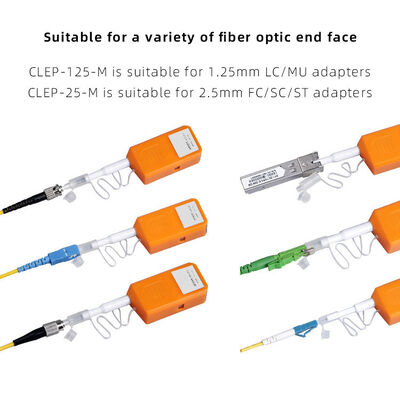 Penna di pulizia in fibra ottica FKEQU-446 CLEP-125-M per LC/MU 1.25mm con 800+ pulizie MINI Tipo Orange Color Fiber Optic Connector Cleaner