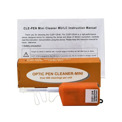 Penna di pulizia in fibra ottica FKEQU-446 CLEP-125-M per LC/MU 1.25mm con 800+ pulizie MINI Tipo Orange Color Fiber Optic Connector Cleaner
