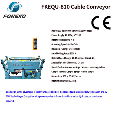 FONGKO FKEQU-810 AC380V AC220V Tiracavo Multi-unità Collegato Macchina per il Traino di Cavi Costruzione di Cavi Sotterranei