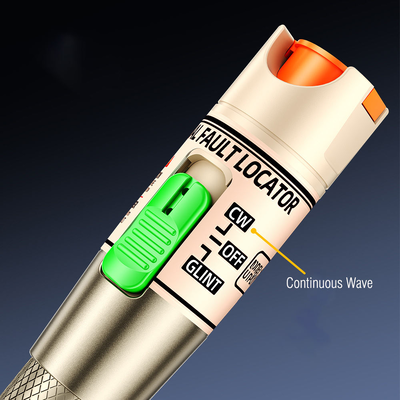 Visual Fault Locator VFL 5-50mW Fiber Optic Red Light Pen CW & GLINT Mode FTTH Fiber Break TesterVFL Laser Cable Tester Pen