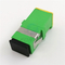 Verde Shell Singlemode Adapters dello Sc MP SX con l'adattatore automatico a fibra ottica dell'otturatore dei frammenti di proiettile SC/APC del metallo