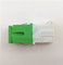 Adattatore a fibra ottica verde bianco monomodale semplice automatico degli adattatori SC/APC dei frammenti di proiettile del metallo dell'otturatore APC Shell