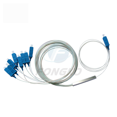 1x8 1 1*32 1*64 FTTH PLC Steel Tube Splitter SC UPC 0,9mm Fiber Optic PLC Splitter