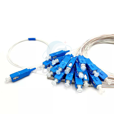 1x8 1 1*32 1*64 FTTH PLC Steel Tube Splitter SC UPC 0,9mm Fiber Optic PLC Splitter
