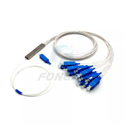 1x8 1 1*32 1*64 FTTH PLC Steel Tube Splitter SC UPC 0,9mm Fiber Optic PLC Splitter
