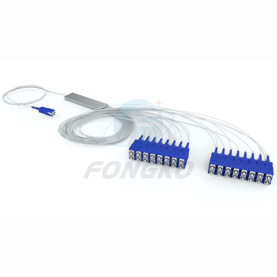 1x8 1 1*32 1*64 FTTH PLC Steel Tube Splitter SC UPC 0,9mm Fiber Optic PLC Splitter