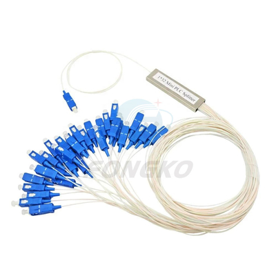 1x8 1 1*32 1*64 FTTH PLC Steel Tube Splitter SC UPC 0,9mm Fiber Optic PLC Splitter