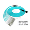 100G OM3 MPO 8 12 a 24 saltatori duplex della fibra del cavo MTP di sblocco della fibra mista di LC del centro