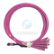 8 fibra OM4 MPO al cavo di toppa di LC MPO al cavo a fibra ottica di sblocco di LC
