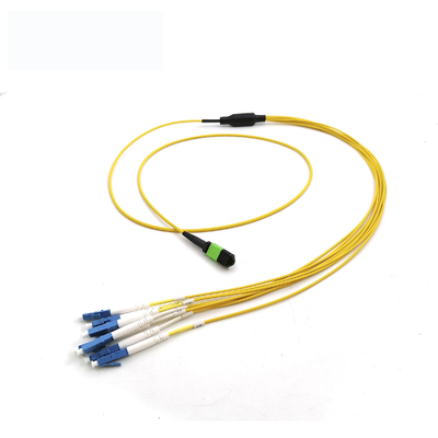 Cavo breakout in fibra ottica monomodale MPO femmina a 8 12 24 core LC UPC