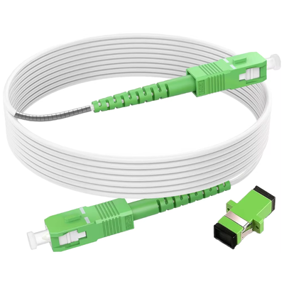 FONGKO 3m SC/APC Cavo Internet in fibra ottica Cavo di patch in fibra blindato OS2 Single Mode Fiber Optical Patch Cord