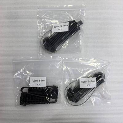 FONGKO FTTH Plastic Anchor Tension Clamp per Cavo a goccia rotonda 5-6mm 8-10mm 10-14mm Cavo a fibra ottica aerea Dead End Clamp