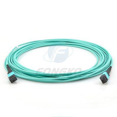 Cavo di toppa a fibra ottica a fibra ottica del maschio MPO di Patchcord OM3 dei centri professionali della fabbrica 12
